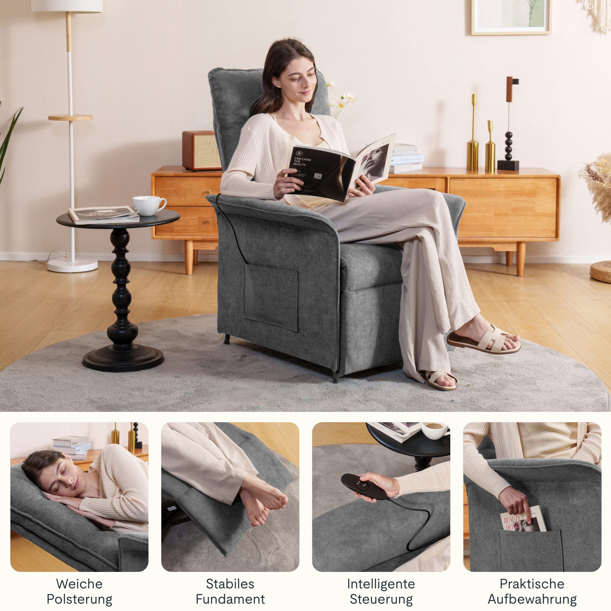 FLEXISPOT Sessel Elektrischer Relaxsessel – Ergonomischer Liegesessel mit R günstig online kaufen