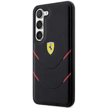 Ferrari Handyhülle Case Samsung Galaxy S23 Plus Kunstleder schwarz 6,6 Zoll, Kantenschutz