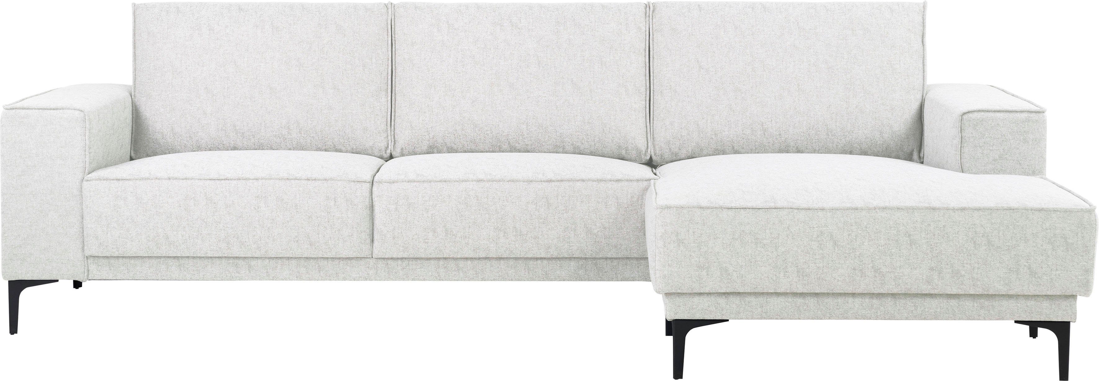 Places of Style Ecksofa "Polsterecke Oland, Struktur, Flachgewebe, Luxus-Mi günstig online kaufen