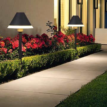 Arnusa LED Gartenleuchte moderne Gartenlampe Aluminium warmweiß, LED fest integriert, warmweiß, modernes Design