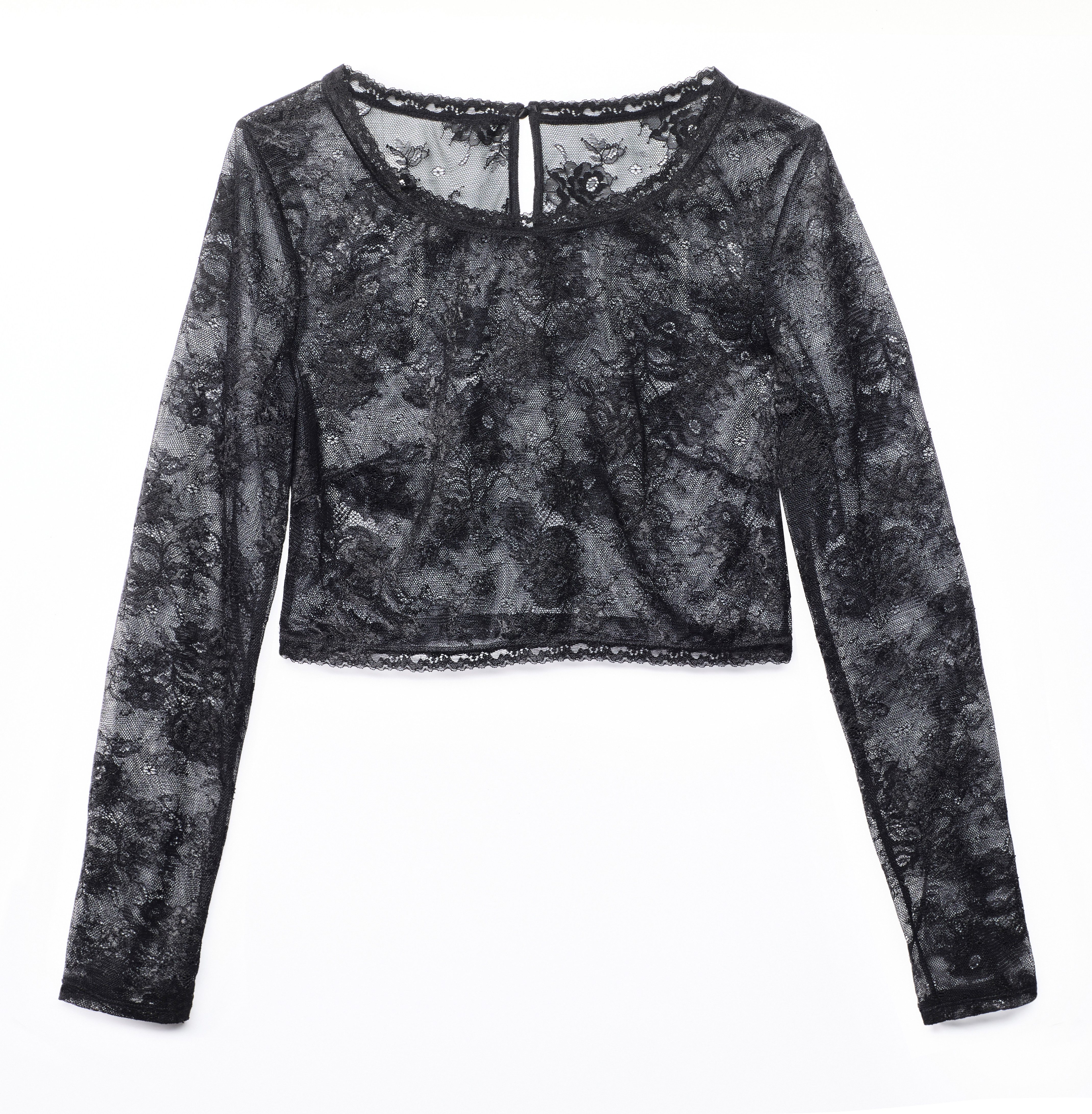 LASCANA Spitzentop mit langen Ärmeln – feminin, elegant und ideal zu kombinieren