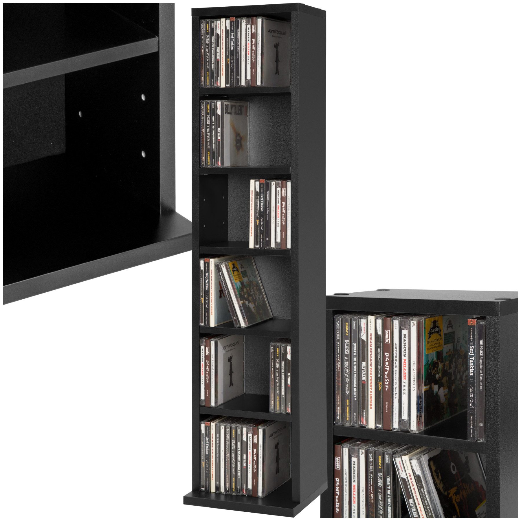 tectake CD-Regal CD DVD Regal, Set günstig online kaufen