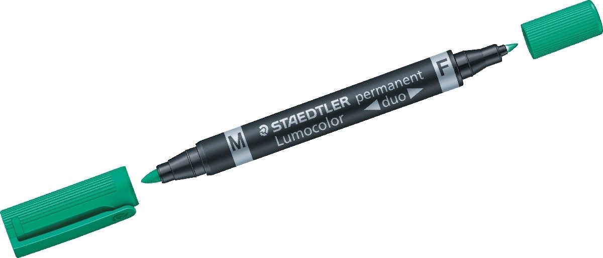 Thumbnail - STAEDTLER Permanentmarker Permanentmarker Lumocolor permanent duo grün.