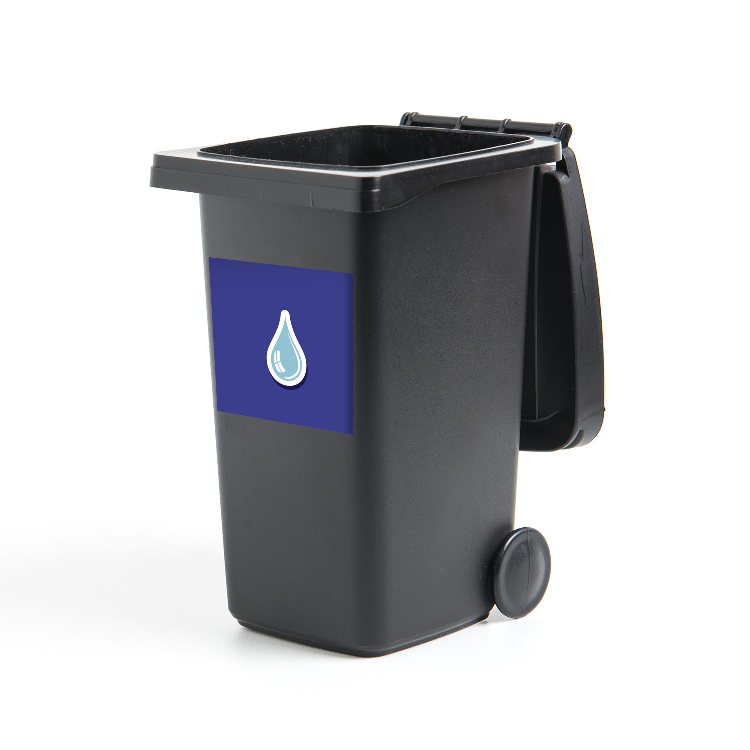 Wassertropfens Eine hellblauen Abfalbehälter Sticker, (1 Wandsticker Illustration St), eines MuchoWow Container, Mülltonne, Mülleimer-aufkleber,