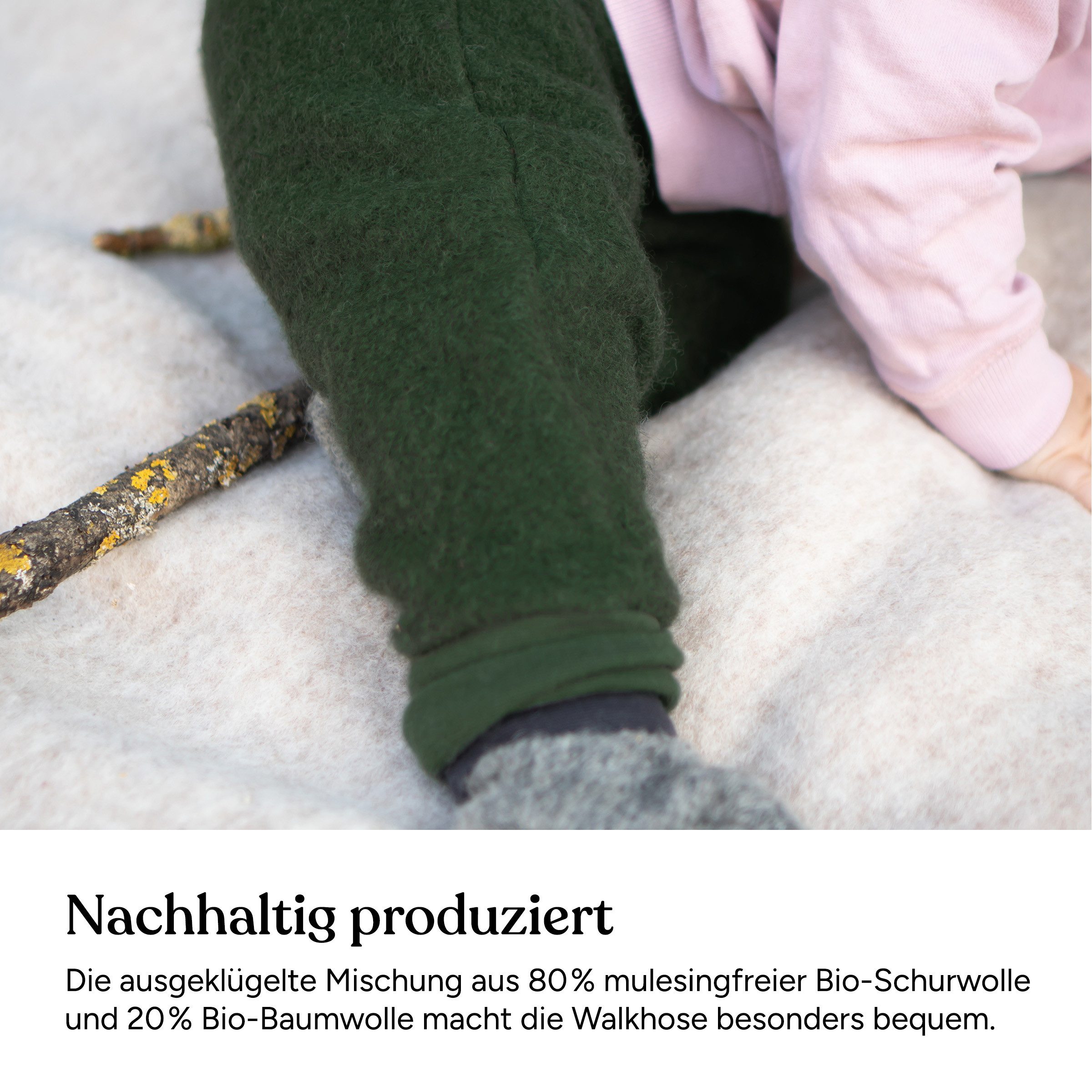 Ehrenkind Outdoorhose Walkhose aus Bio-Wolle & Bio-Baumwolle