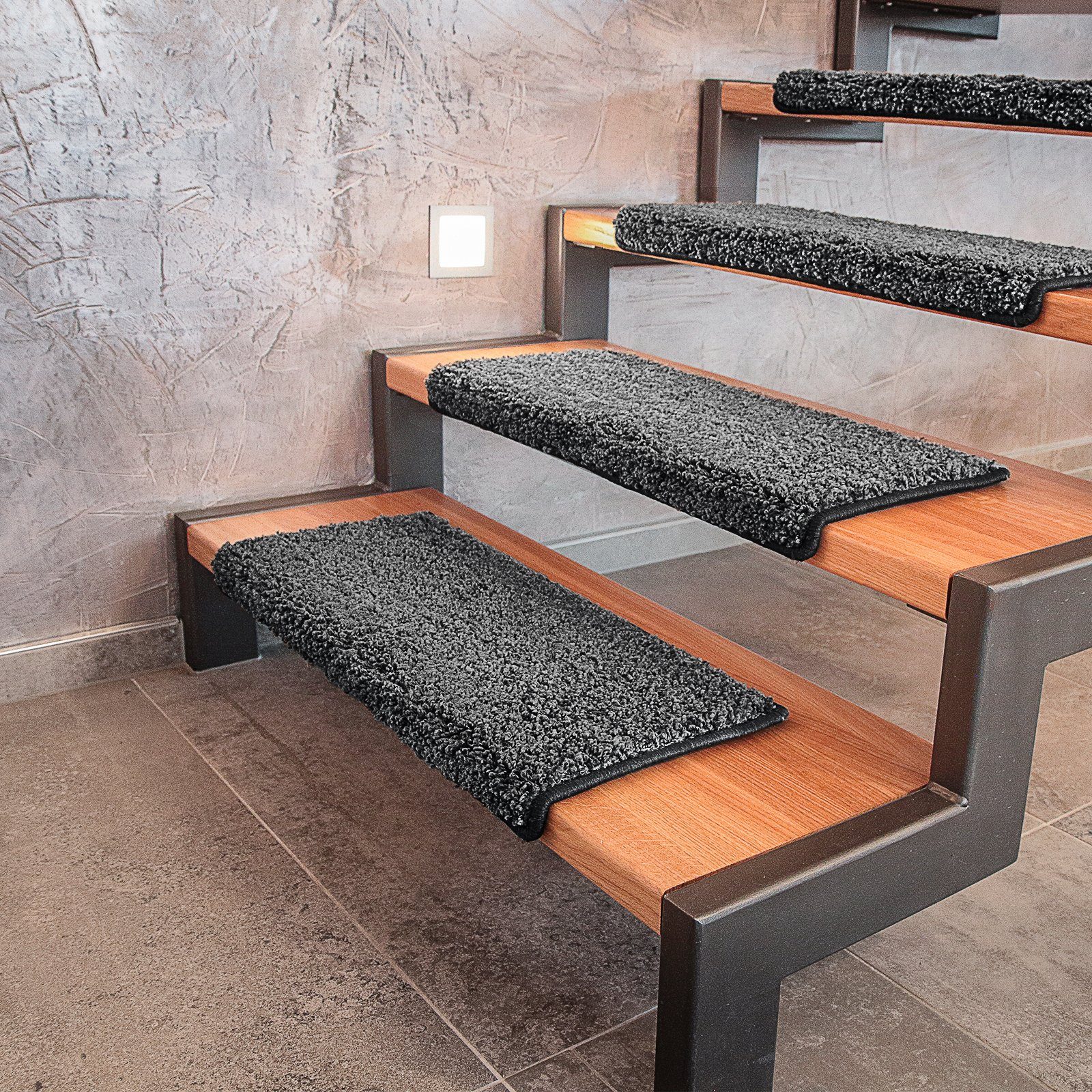 Stufenmatte 10 Bali, in Größen, Treppenschutz, Erhältlich verschiedenen Anthrazit Rechteckig, Farben & Höhe: mm Floordirekt,