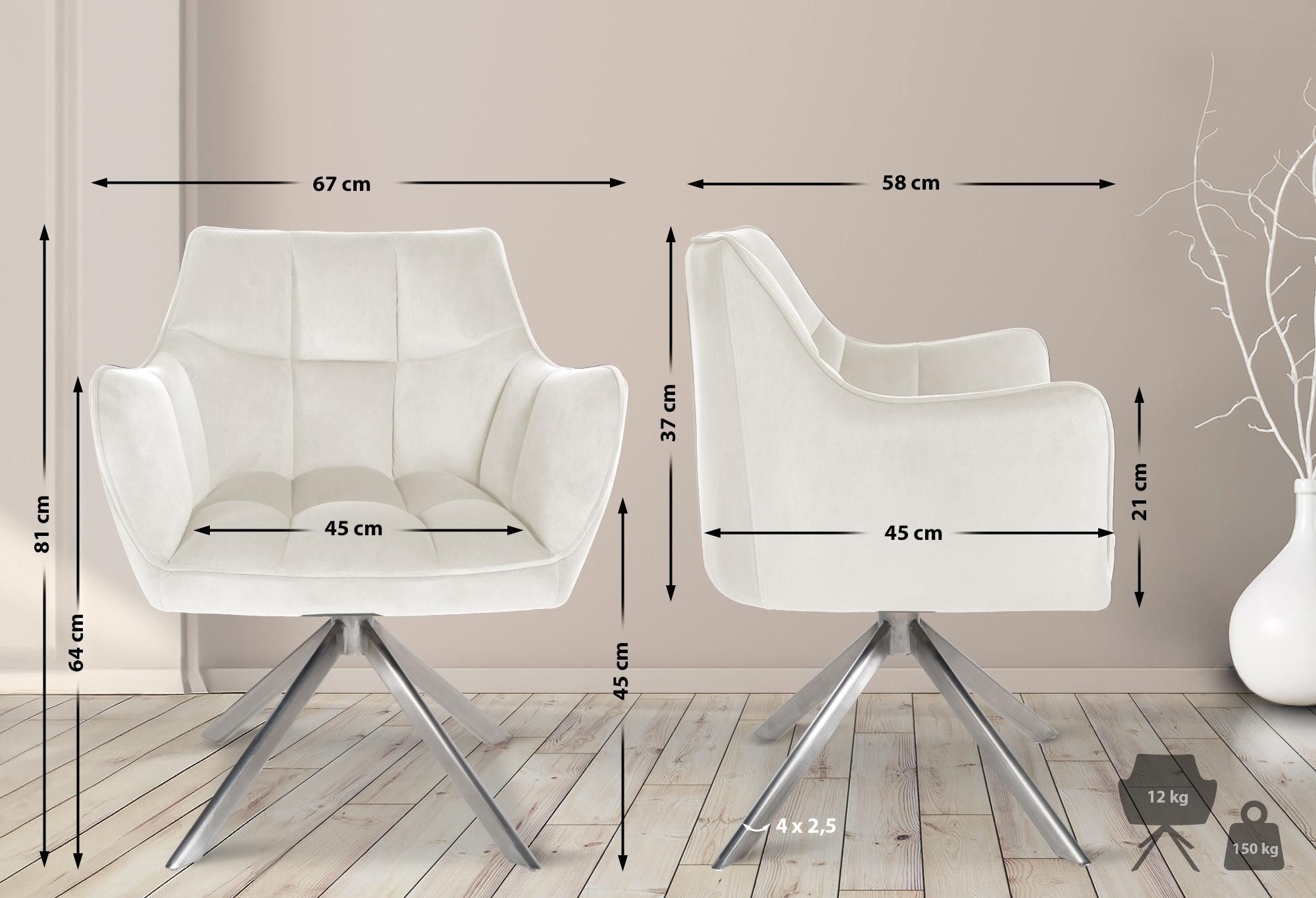 CLP Esszimmerstuhl Swing, drehbarer Polsterstuhl mit günstig online kaufen