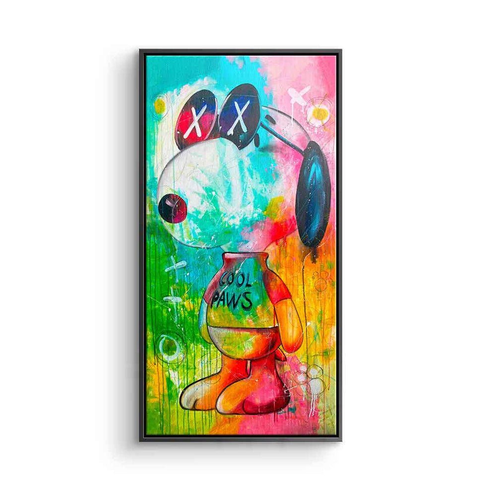 DOTCOMCANVAS® Leinwandbild Cool Paws, Snoopy Leinwandbild cool paws comic panorama hochkant