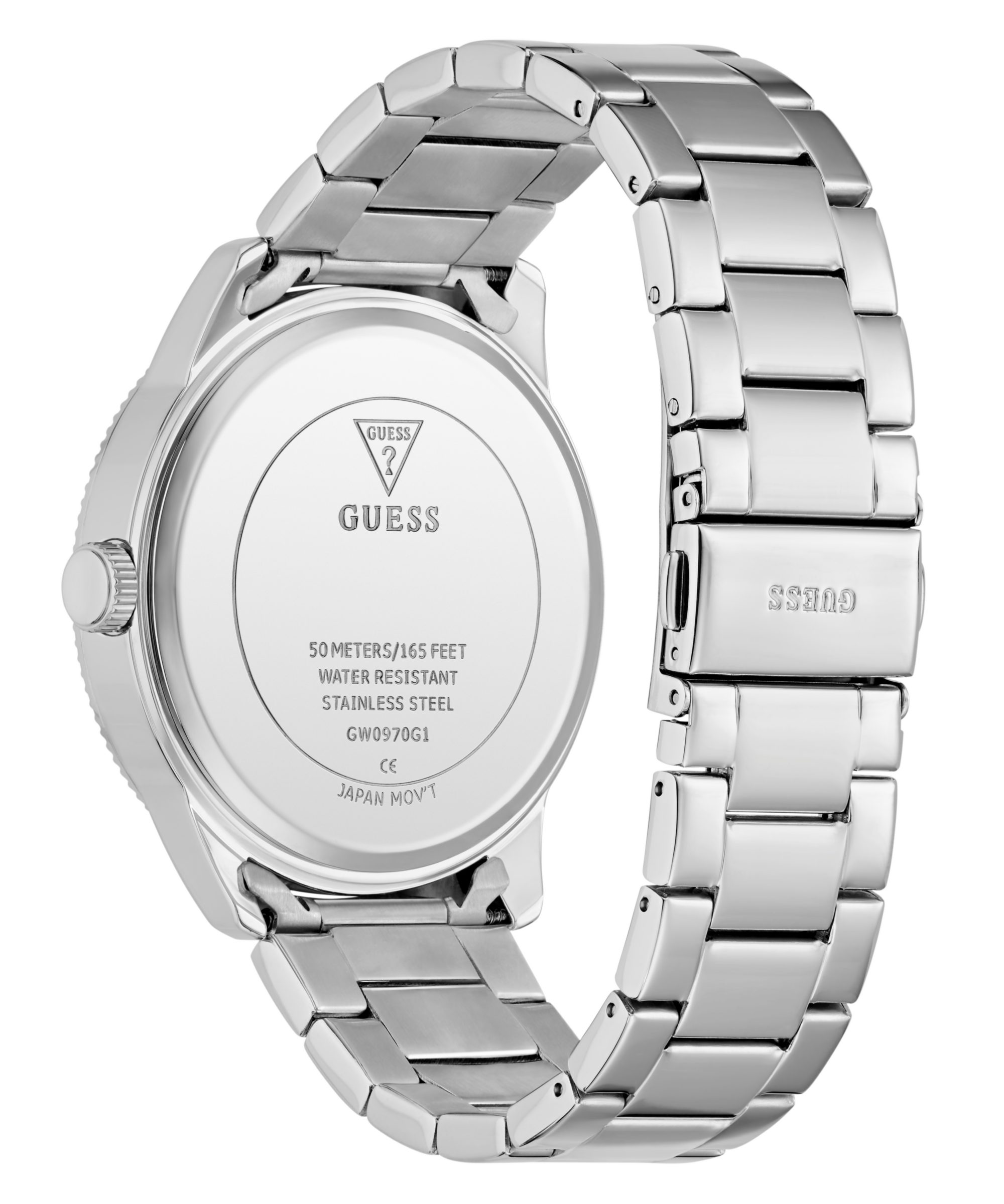 Guess Multifunktionsuhr IAN GW0970G1, Quarzuhr, Armbanduhr, Herrenuhr, Edelstahlarmband, Datum