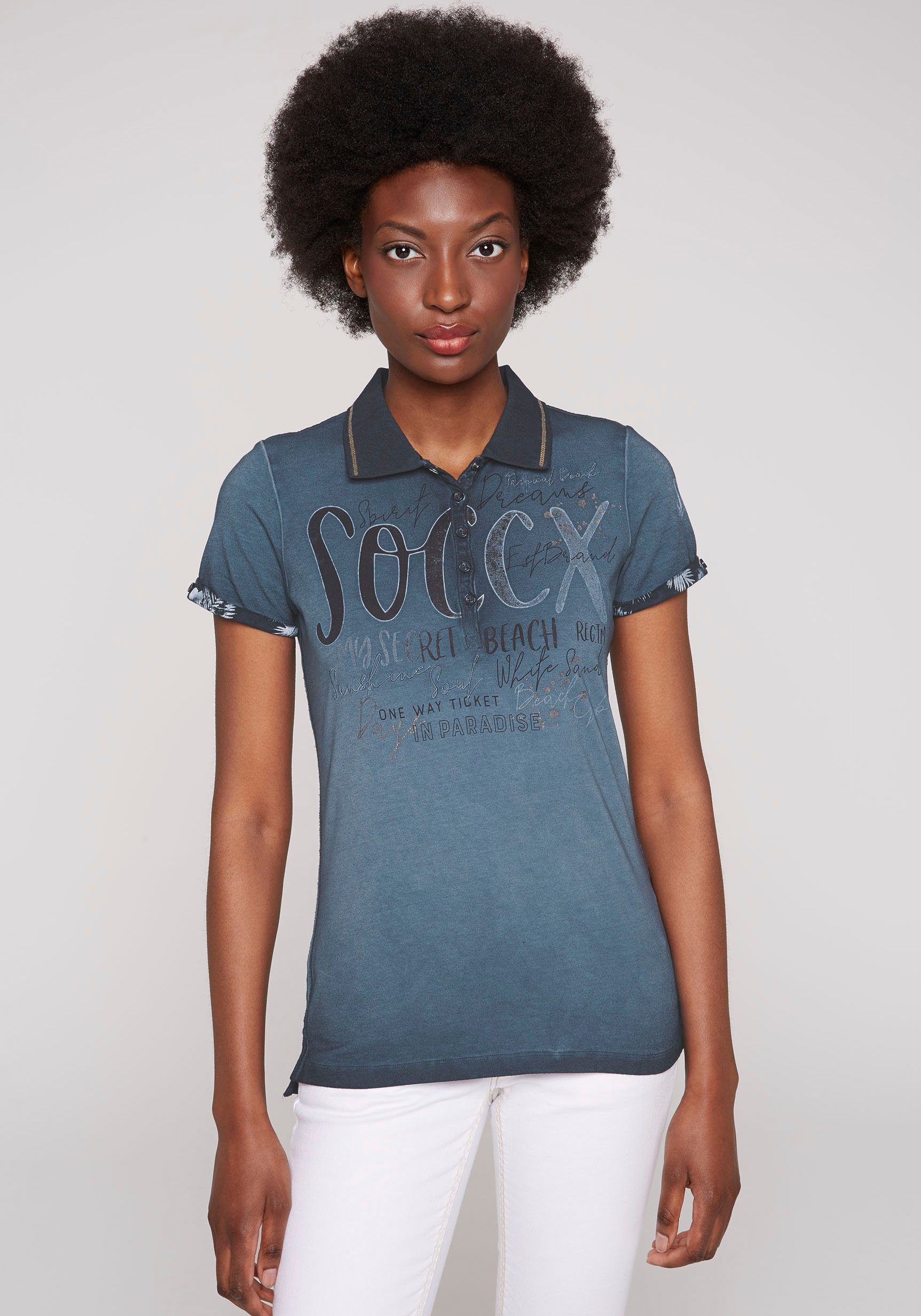 SOCCX Poloshirt mit dekorativen Ärmelaufschlägen | OTTO