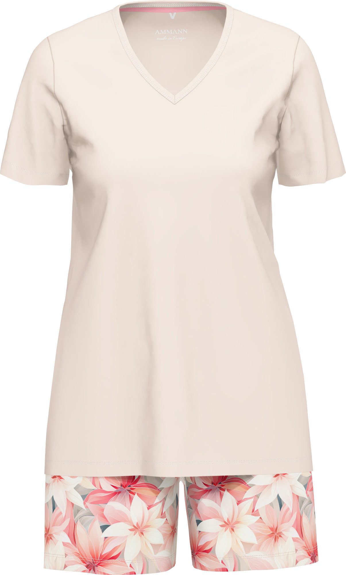 Ammann Pyjama Damen-Shorty Single-Jersey Blumen
