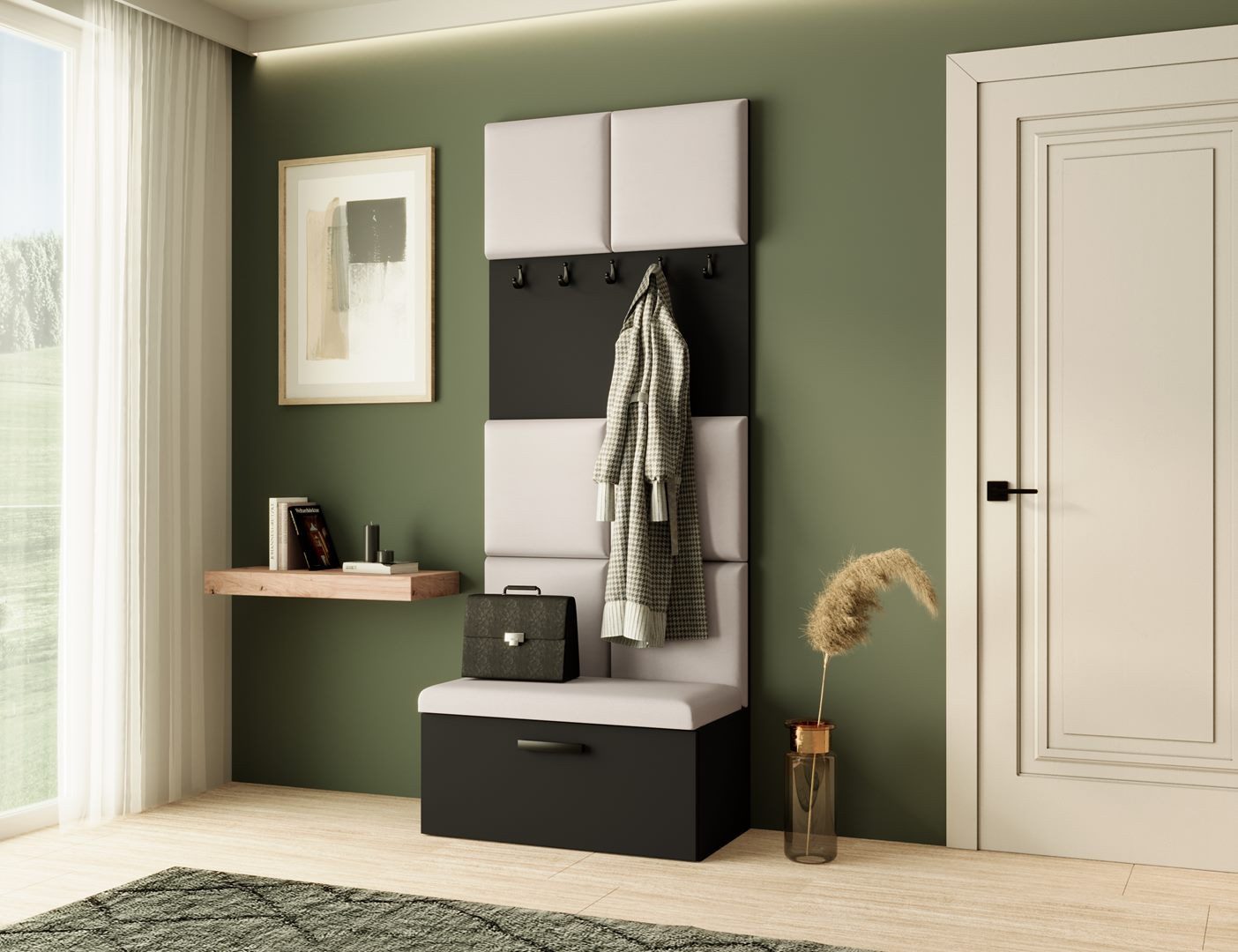Beautysofa Garderobenschrank MARGARET I mit gepolsterten günstig online kaufen