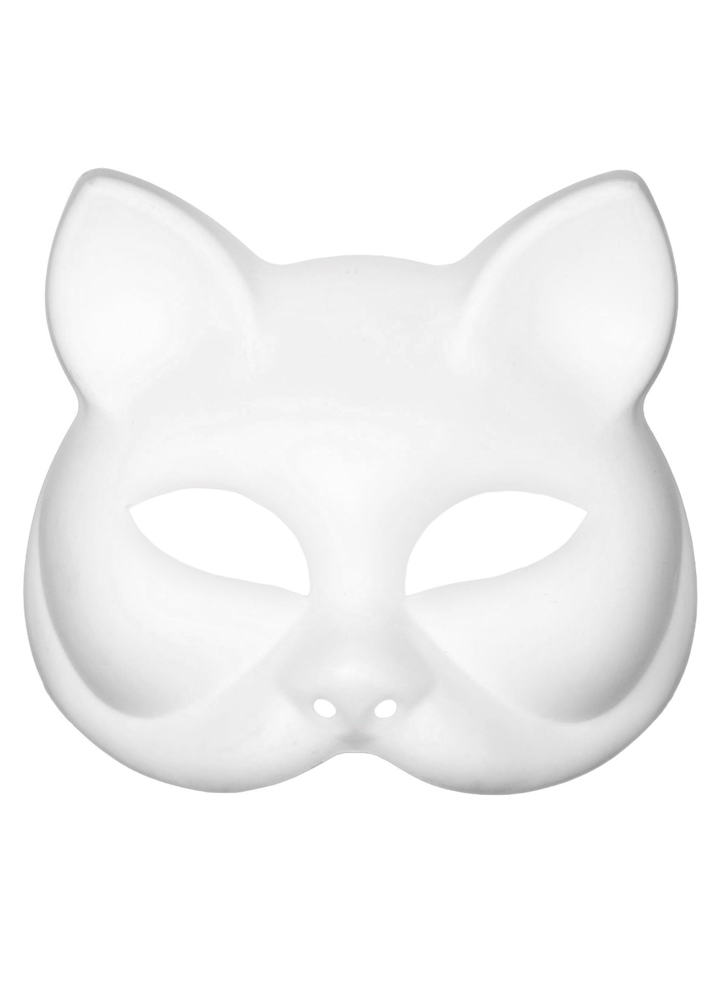 Metamorph Verkleidungsmaske Bemalbare Katzenmaske, Kunststoffmaske mit individuell bemalbarer Oberfläche