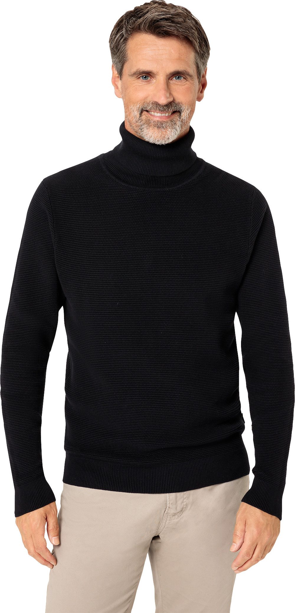 Otto Kern Rollkragenpullover Edle Reiskornstruktur