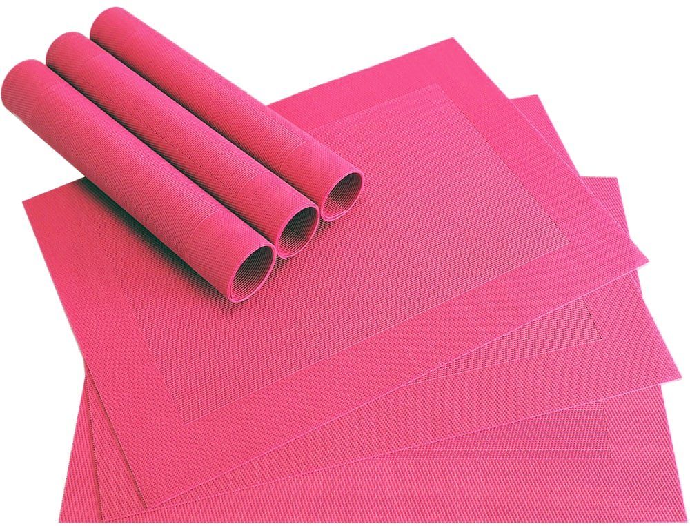 Platzset, Tischset BORDA pink 6 Stk. 45 cm, matches21 HOME & HOBBY, (6-St)