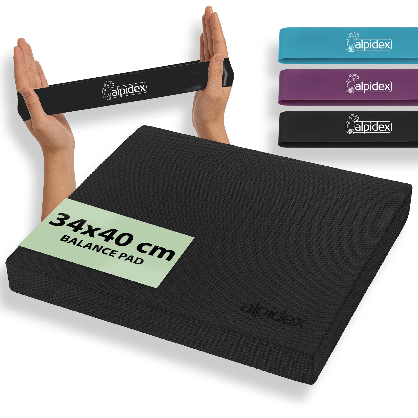 ALPIDEX Balance Pad ALPIDEX Balance Pad - Balance Kissen, Black - 48x40x6 cm