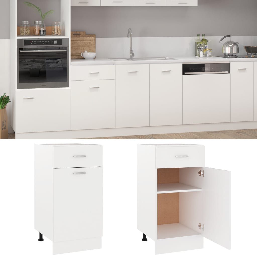 vidaXL Unterschrank NA Schubunterschrank Weiß 40x46x81,5 cm Spanplatte