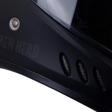 Broken Head Motorradhelm Hated & Proud inkl. schwarzem Visier (mit schwarzem und klarem Visier), inklusiv schwarzem Visier