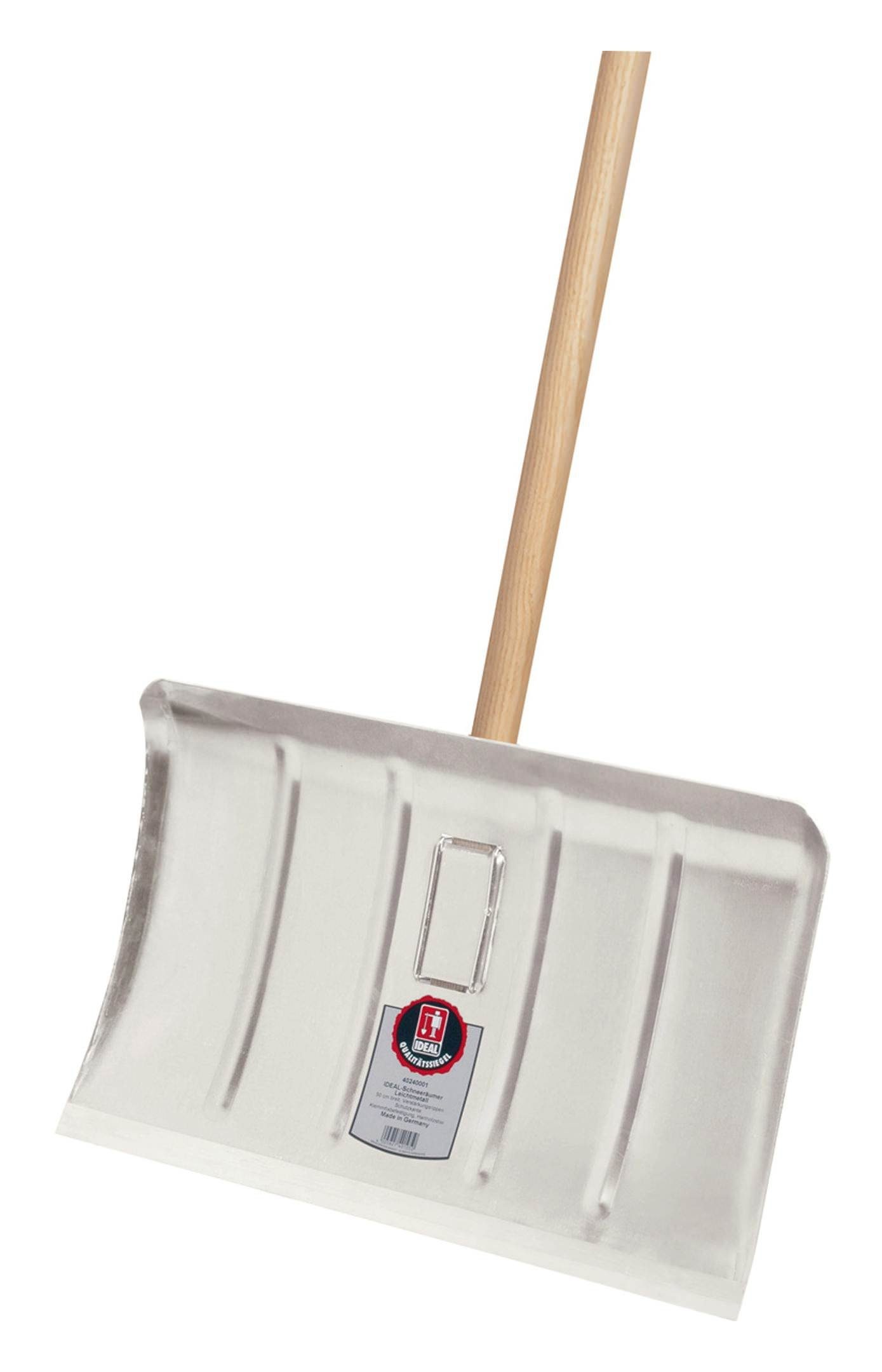 IDEALSPATEN Schneeschieber, 50 cm Arbeitsbreite, LM mit Holzstiel