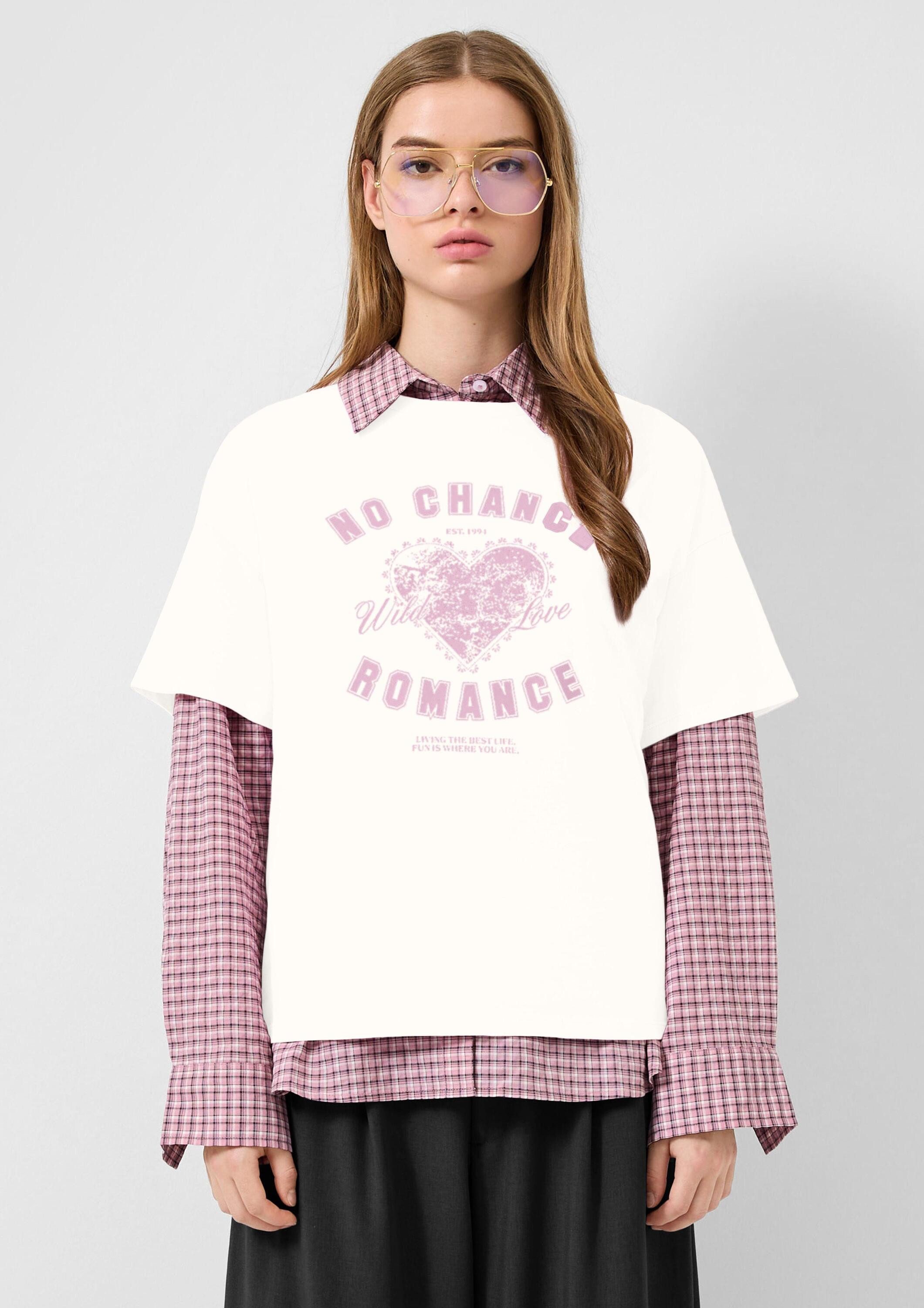 QS Kurzarmshirt T-Shirt T-Shirt mit Print