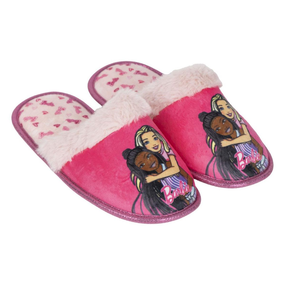 Cerda Barbie Damen offen, gemütliche Hauslatschen, Indoor Hausschuhe Pantoffel