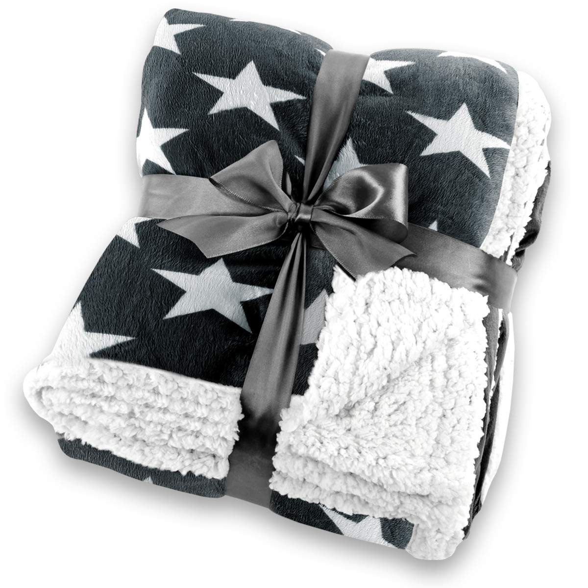 Wohndecke Sternendecke Kuscheldecke in Lammfell-Optik verschiedene Größen, günstig online kaufen