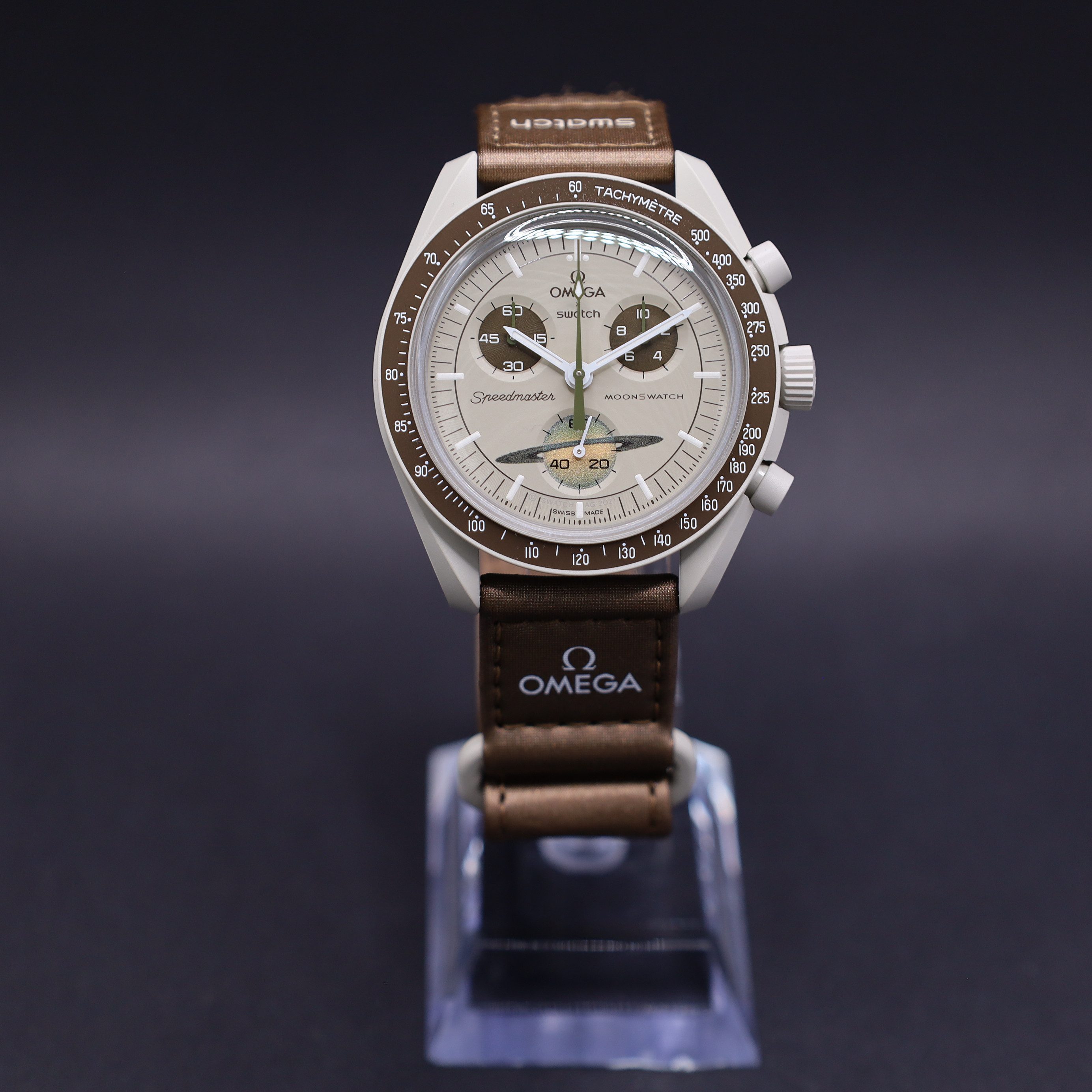 Swatch Chronograph Omega Swatch Bioceramic Moonswatch Mission To Saturn