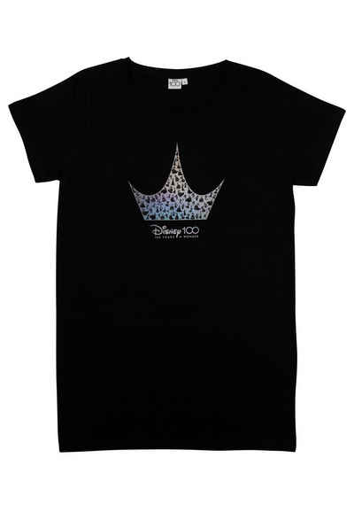 United Labels® Nachthemd Disney Princess Nachthemd Damen Schlafshirt Pyjama kurzärmlig Schwarz