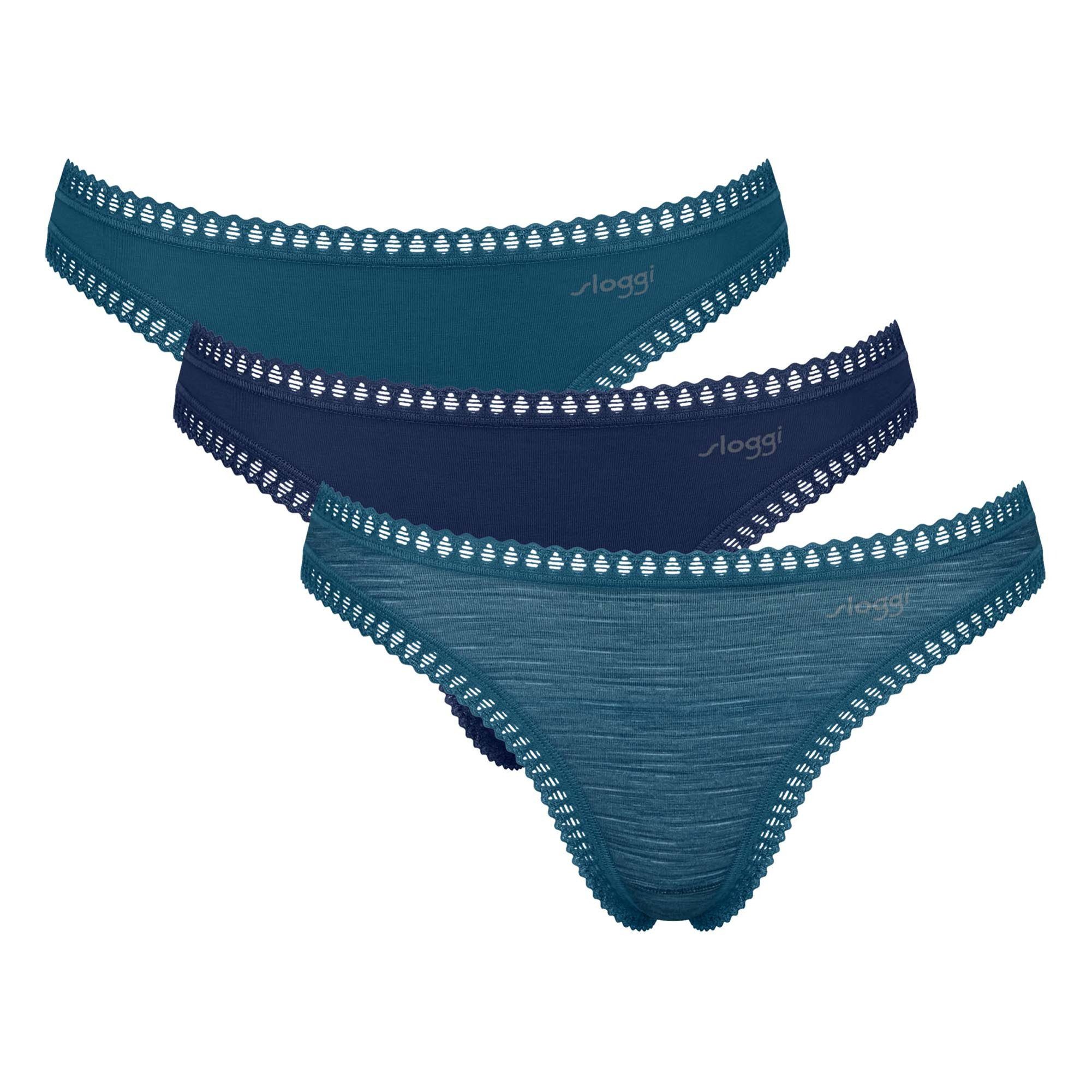 sloggi String Damen String 3er Pack Baumwolle (Packung, 3er Pack)