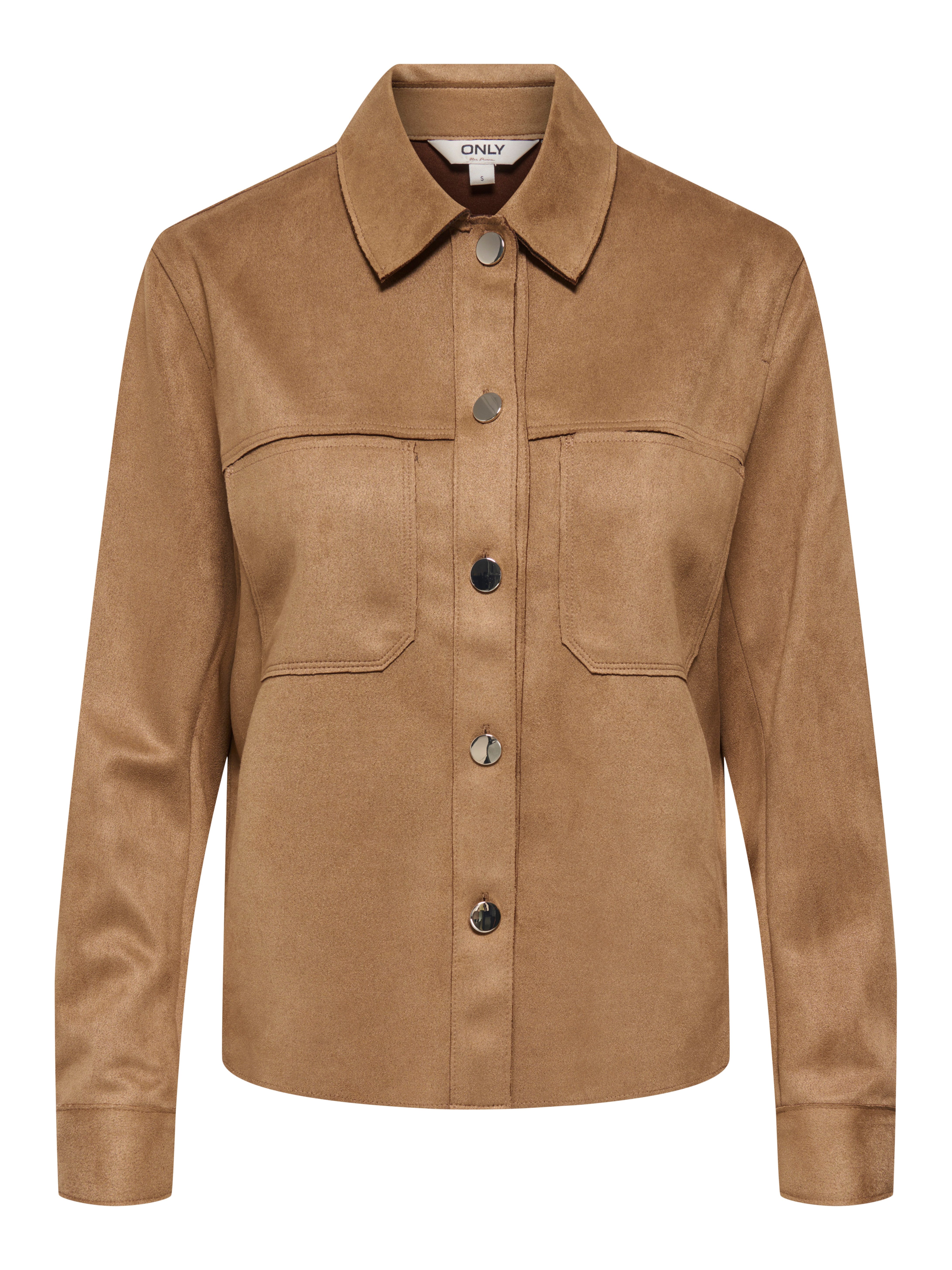 ONLY Hemdbluse ONLMIRA L/S FAUX SUEDE SHIRT PNT Materialmix, regular fit