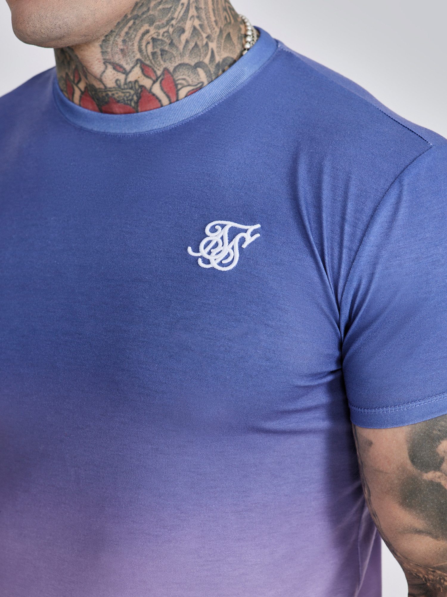 Siksilk T-Shirt SikSilk Herren Lila-Pink Verlauf T-Shirt günstig online kaufen