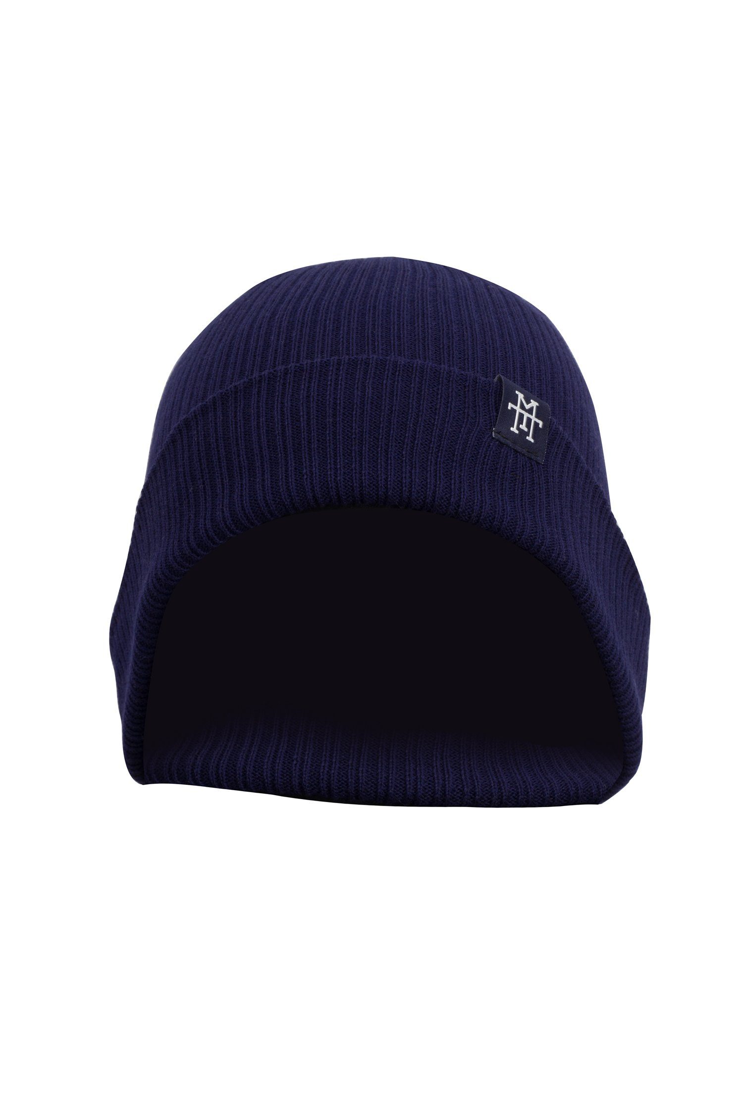 Manufaktur13 Beanie Double Sided Cotton Cuffed 2-in-1 - Baumwolle Mütze Beanie Slouch/ Navy