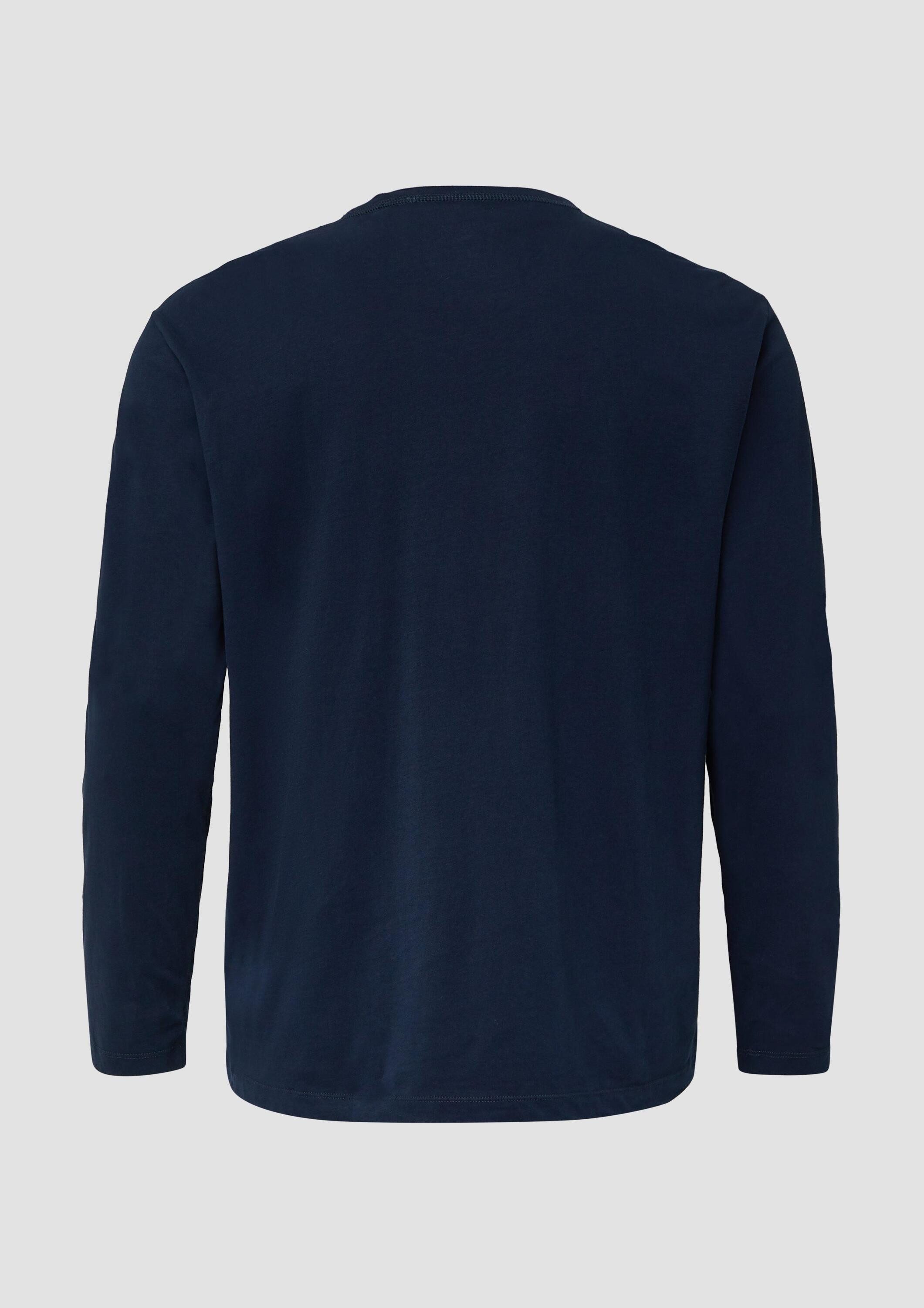 s.Oliver Langarmshirt T-Shirt Softes Longsleeve mit Crew Neck und Logo-Patc günstig online kaufen