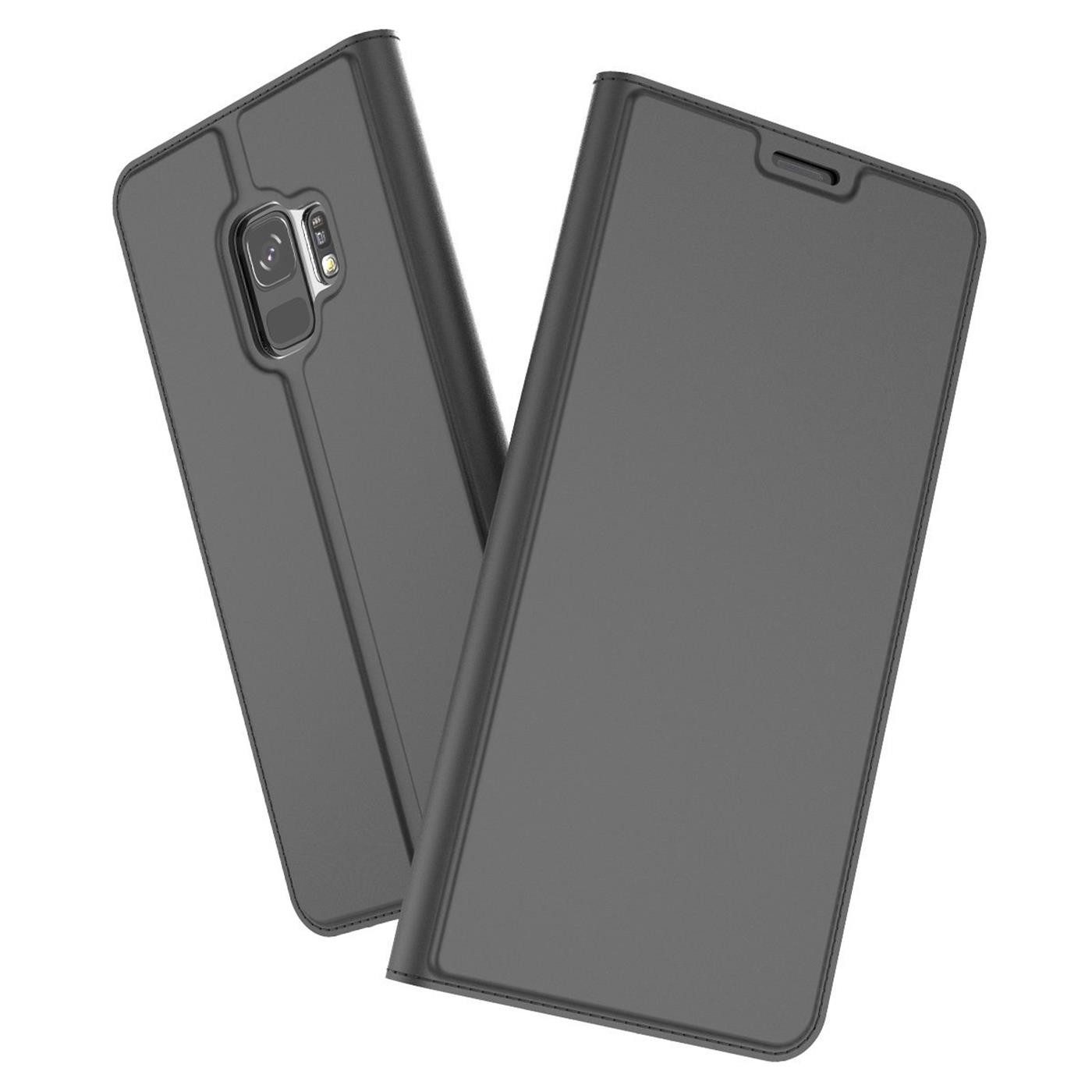 CoolGadget Handyhülle Magnet Case Handy Tasche für Samsung Galaxy S9 5,8 Zoll, Hülle Klapphülle Ultra Slim Flip Cover für Samsung S9 Schutzhülle