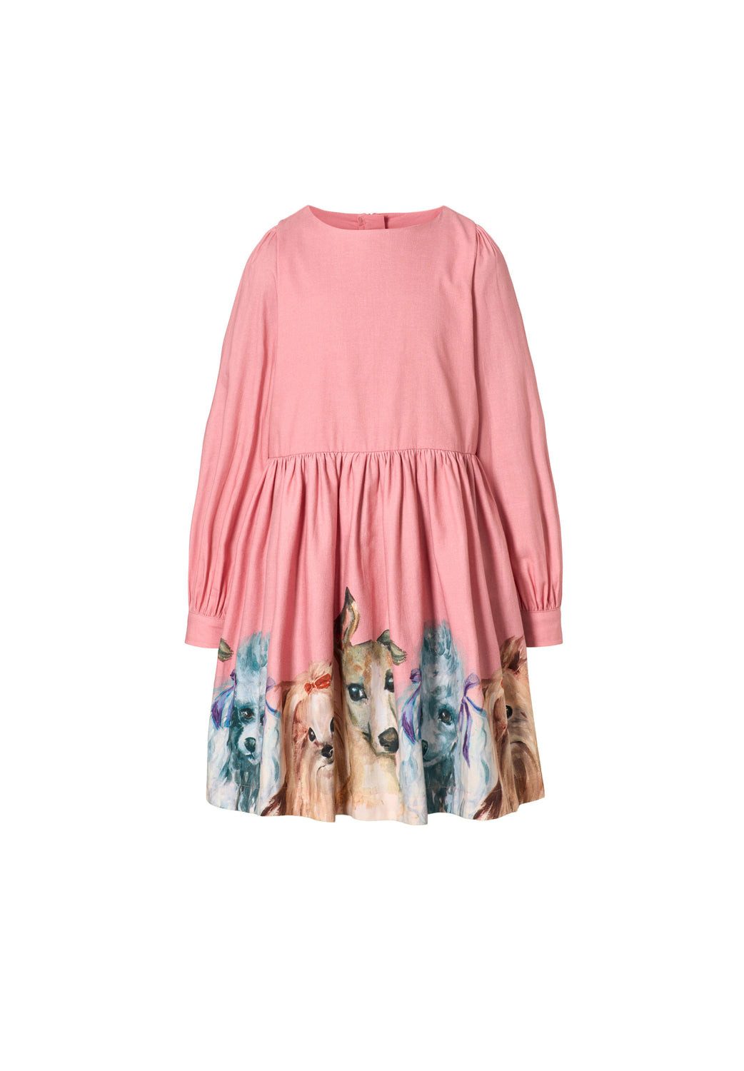 Molo A-Linien-Kleid MOLO wunderschönes Kleid CLEO rosa mit Hundeprint