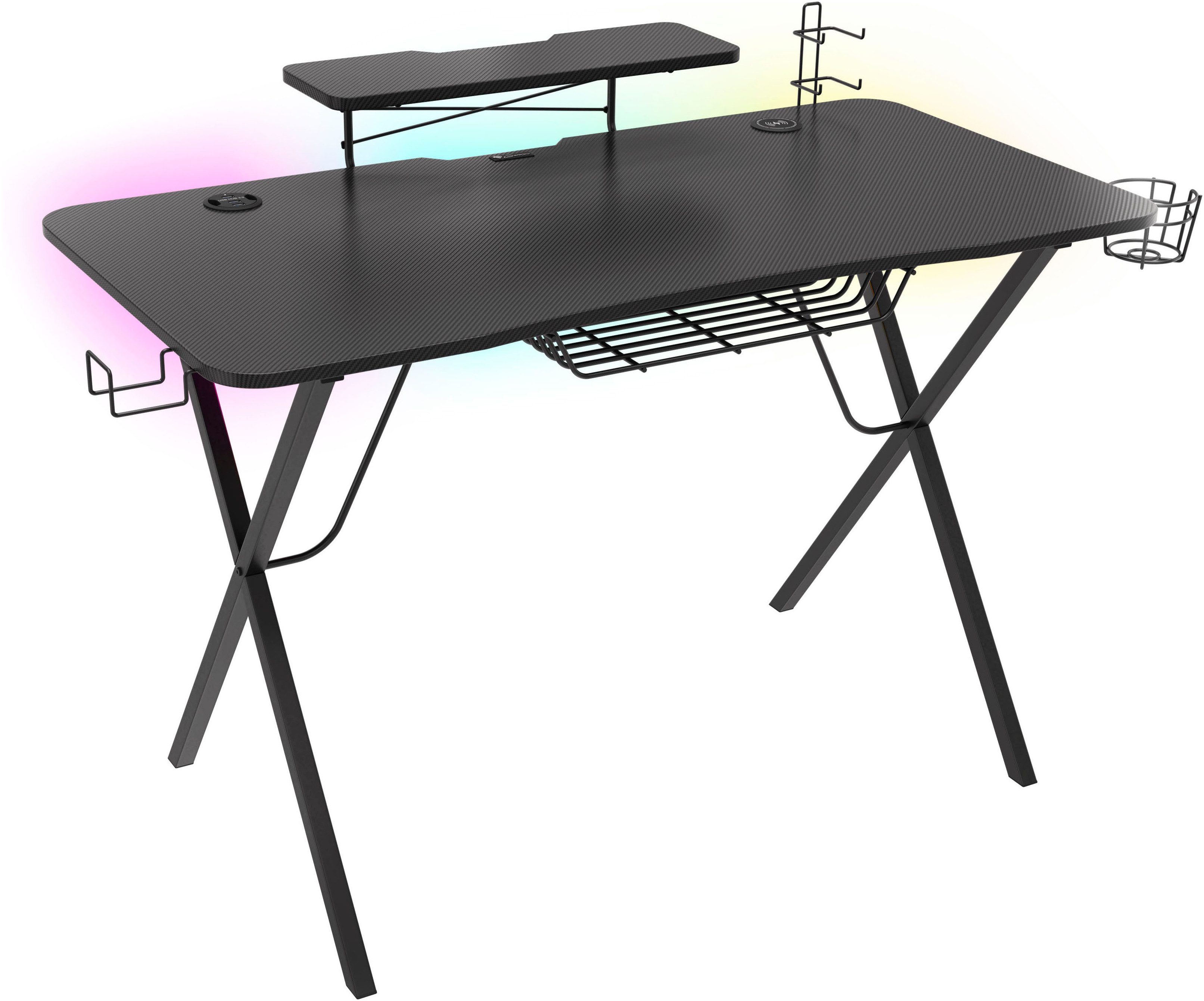 Genesis Gamingtisch HOLM 300 RGB schwarz (120cm x 75cm)