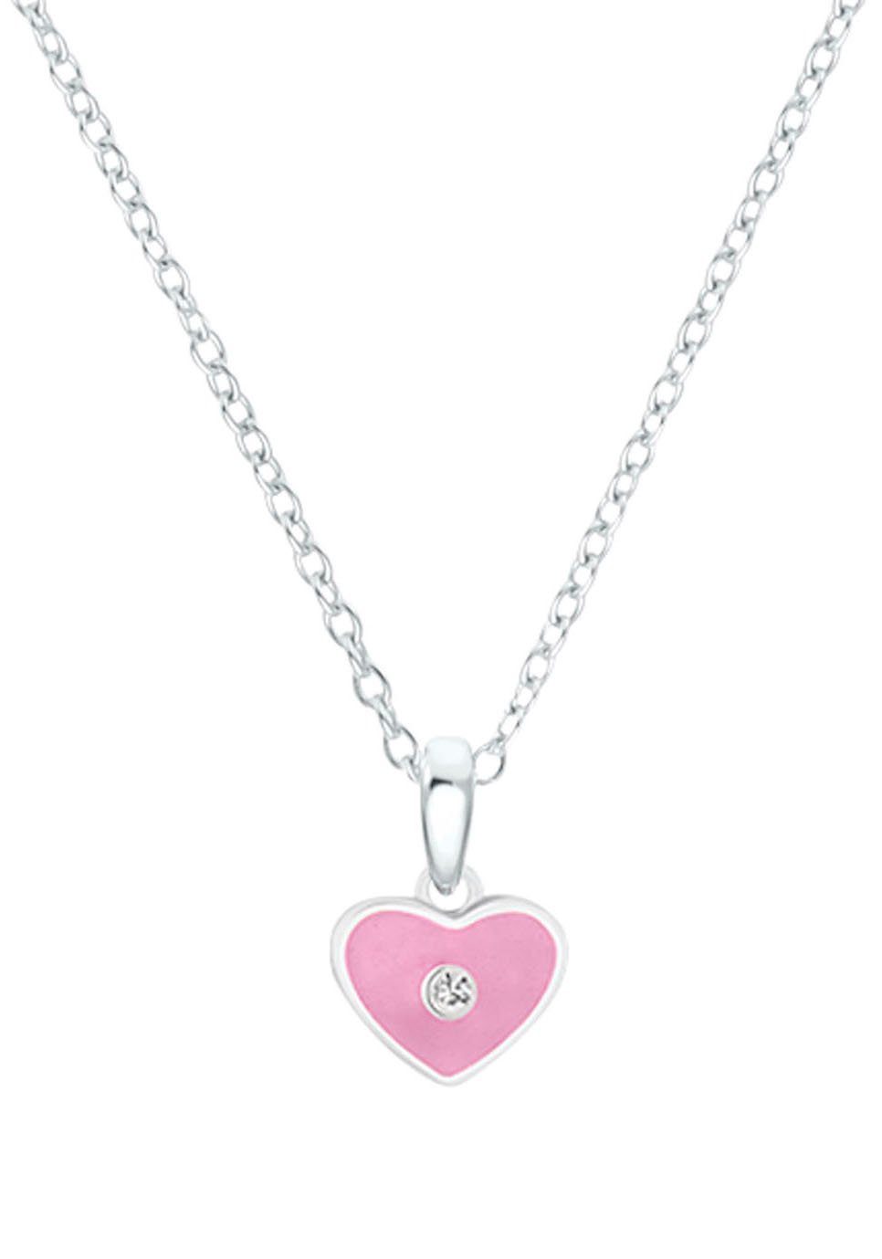 Zirkonia mit Anhänger Pink Kette Prinzessin Lillifee Heart, 2035981, mit