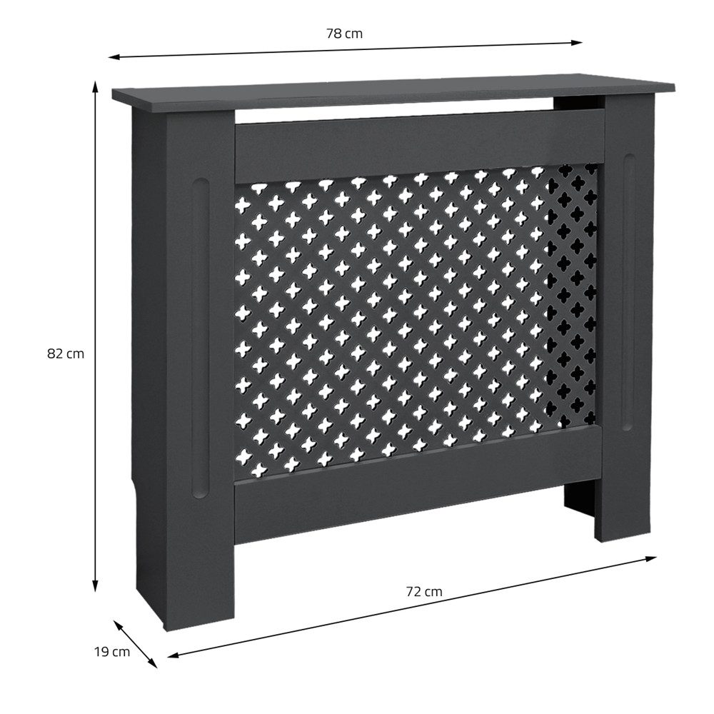 ML-DESIGN Heizungsverkleidung Heizkörperabdeckung aus Holz Heizkörperverkleidung für die Heizung, Zubehör für Heizkörper, Heizungsabdeckung Wabenmuster 78x19x82 – Bild 5 von 5