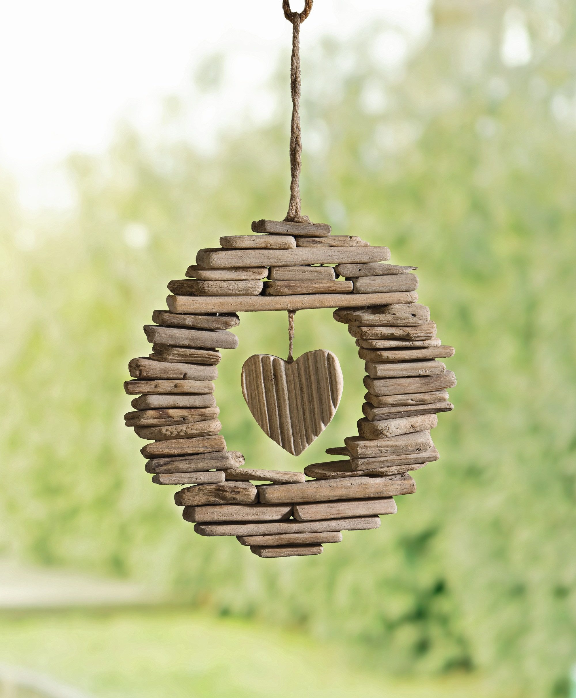 Frank Flechtwaren Dekokranz, Kranz Wooden-Heart günstig online kaufen