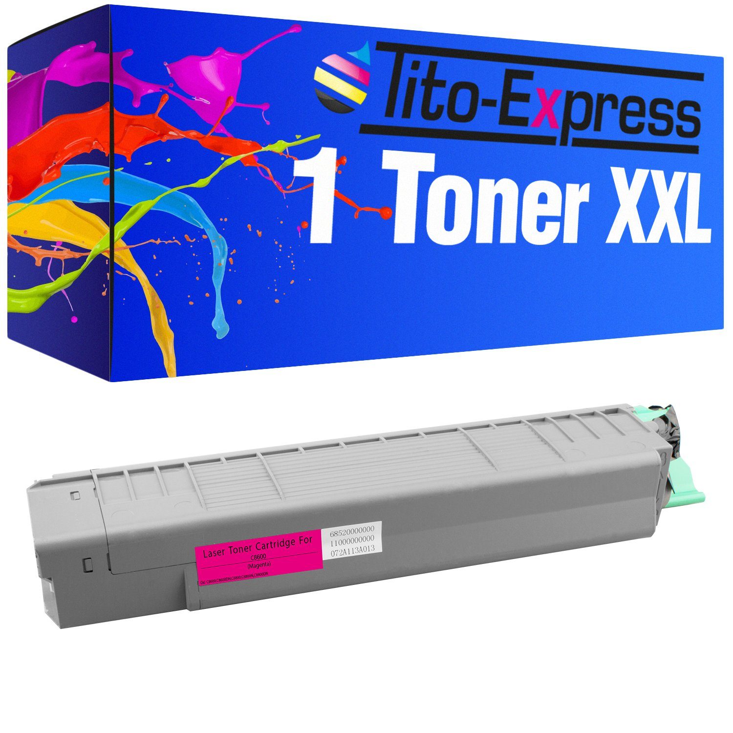 Tito-Express Tonerpatrone ersetzt Oki C 8600 Oki C-8600 OkiC8600 Magenta, für C-8600CDTN C-8600DTN C-8600 Series C-8800CDTN C-8800 Series