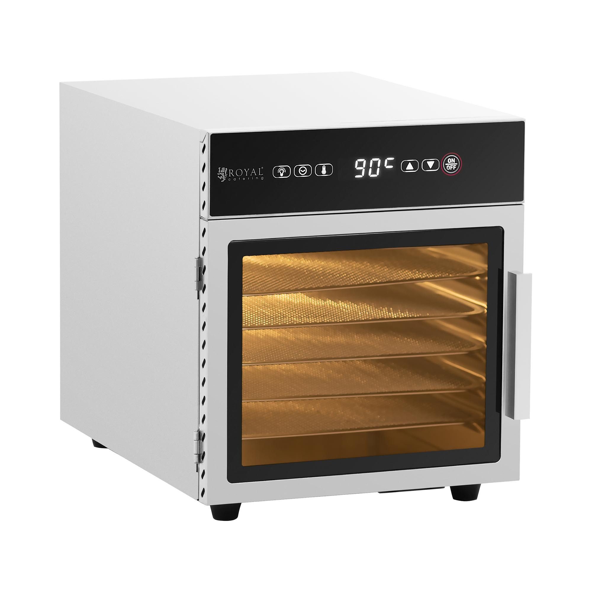 Royal Catering Dörrautomat Dörrgerät Obsttrockner Dörrapparat Edelstahl 500 W 6 Etagen 500 W