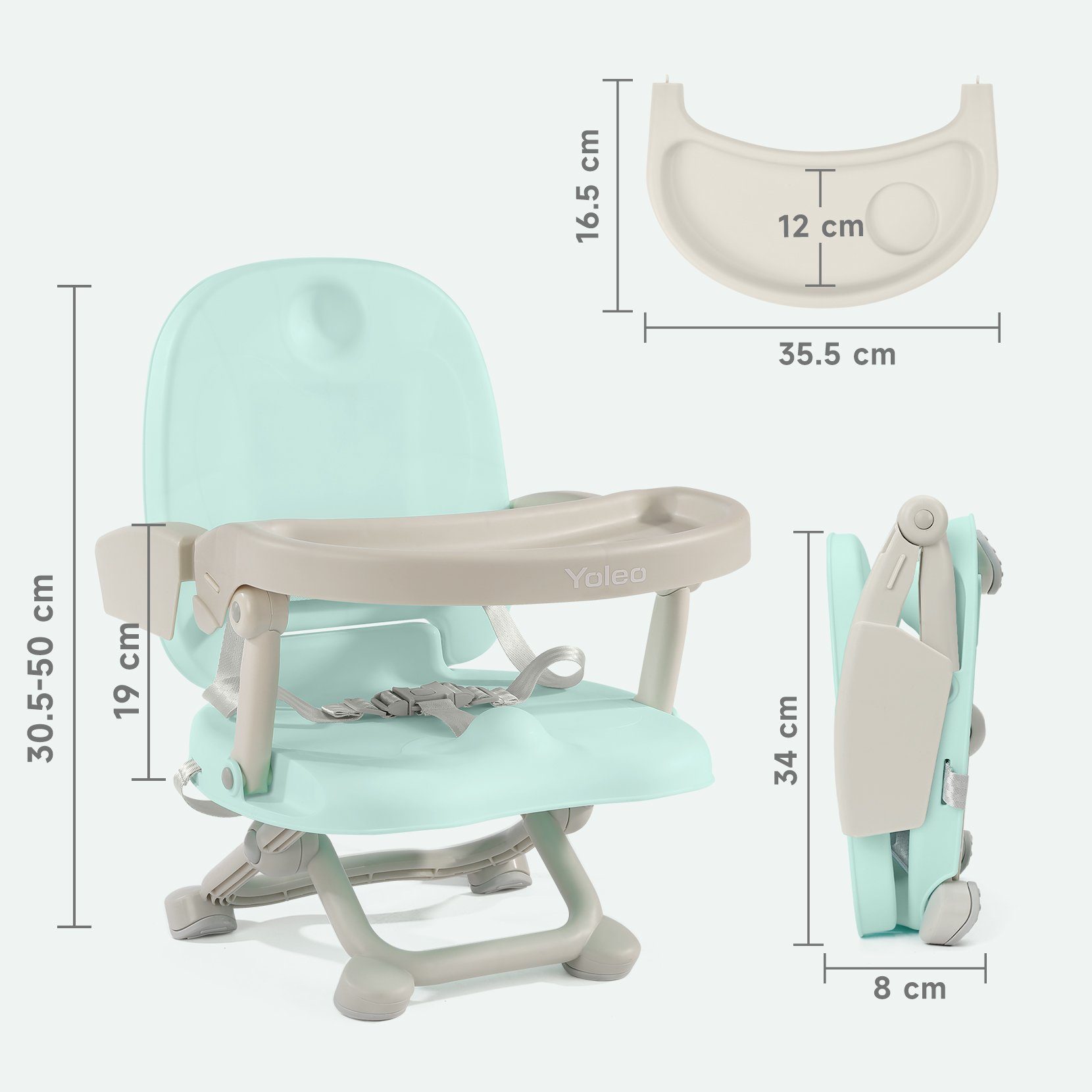 Onasti Kinderstuhl Onasti Booster Sitzerhöhung für Babys, faltbar und tragbar für Unterwegs