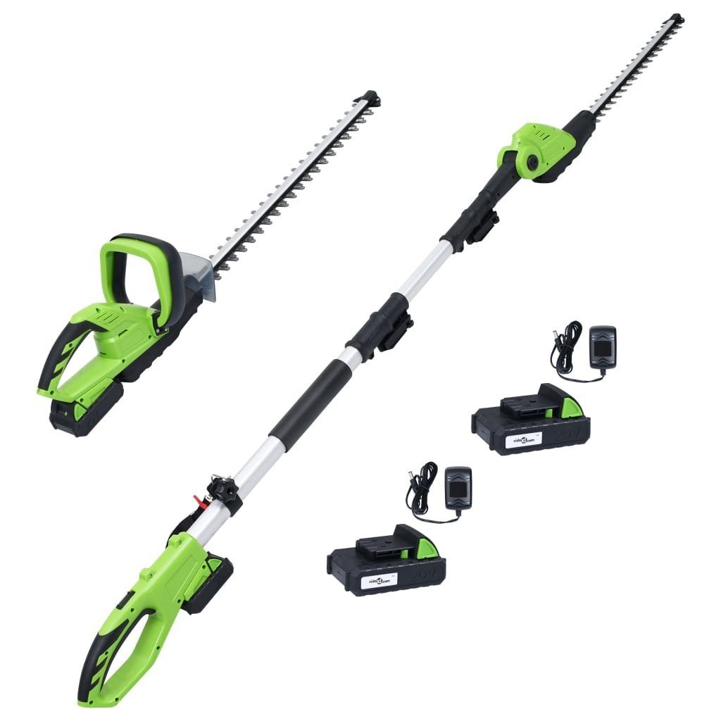 vidaXL Gartenschere 2tlg AkkuGartengerätSet mit Ladegeräten Akkus