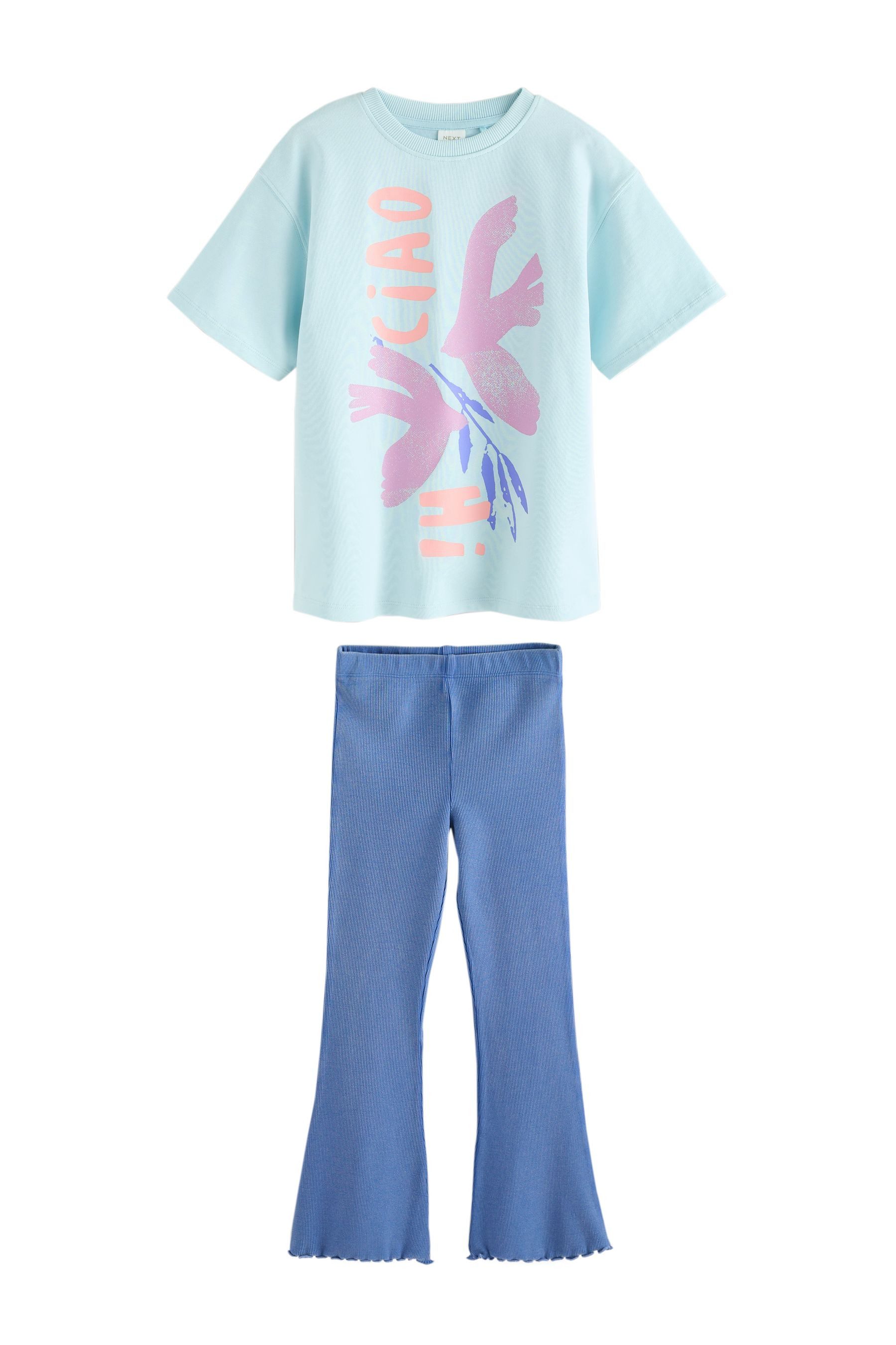 Next Shirt & Hose T-Shirt und Schlaghose im Set (2-tlg)