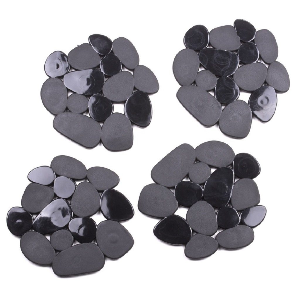 Wanneneinlage KIESELSTEIN, B: 13 cm, L: 12.2 cm, Packung, 4-tlg., Anti-Rutsch-Pads für Dusche und Badewanne, 4-er Set, PVC, attraktive Kieselstein-Optik, 12,2 x 13 cm, in vielen bunten Farben erhältlich