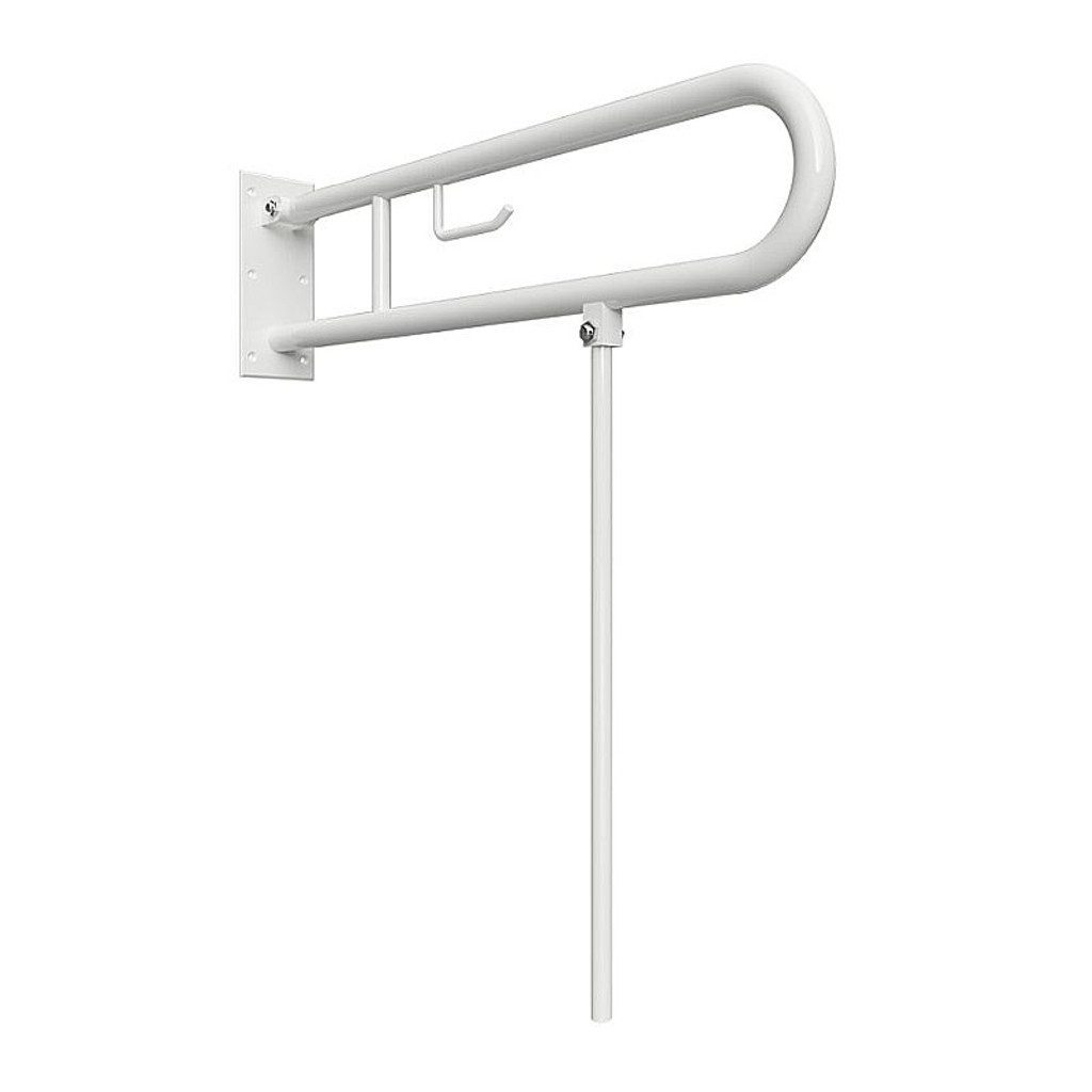 BRILLANTBAD® Stützklappgriff BELP Stützklappgriff U-Form Papierhalter Standfuß Eisen Weiß >> Bohren