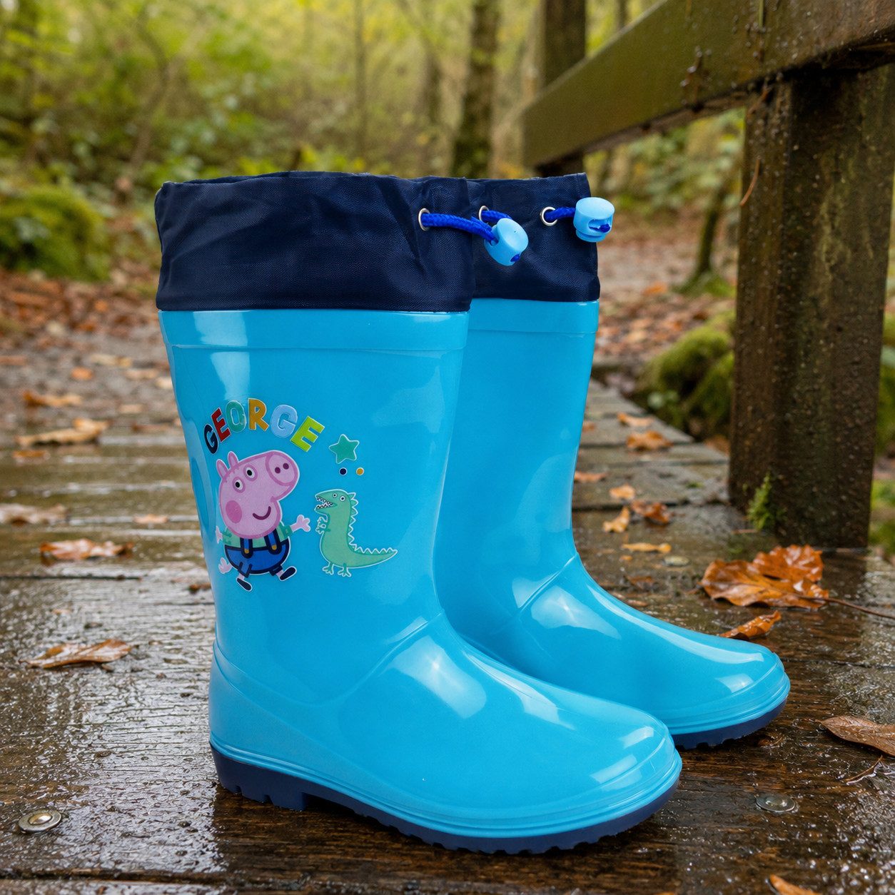 Peppa Pig Peppa Wutz George Dino Kinder Stiefel Regenstiefel Gr. 23-32 Gummistiefel Gr. 23 bis 32 – Bild 4 von 5