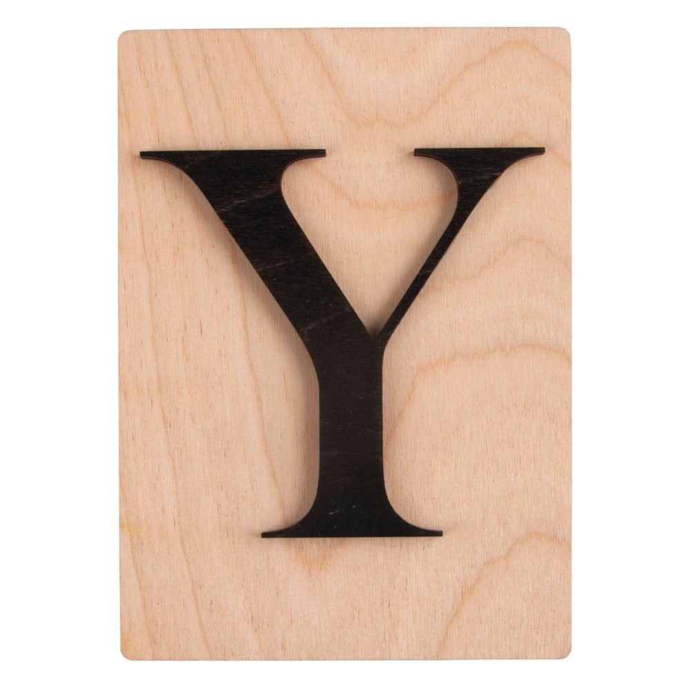 Rayher Deko-Buchstaben Holz Y schwarz Buchstabe FSC 10,5x14,8cm