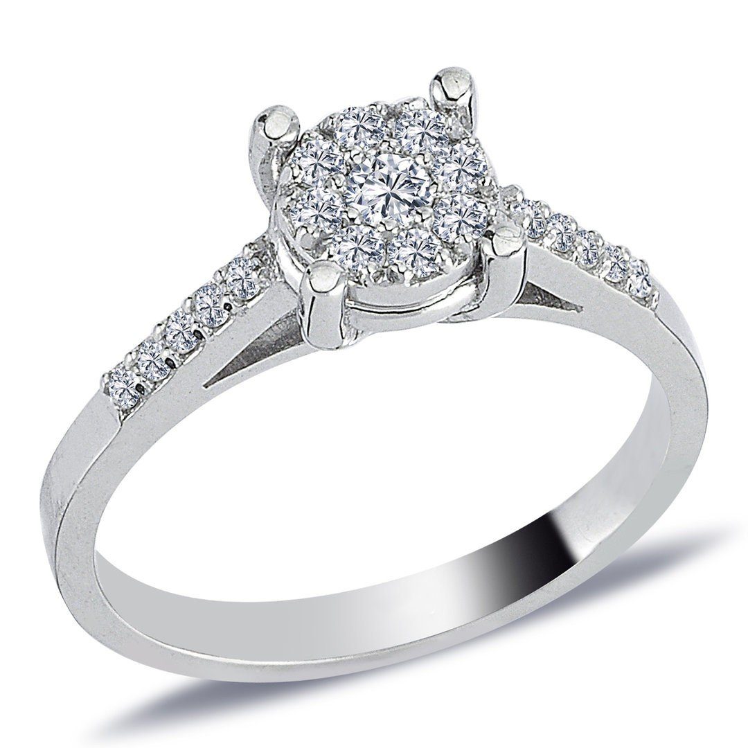 EinStein Diamant Verlobungsring Diamant Solitär Ring mit 1 Carat Effket, Diamant ; Weißgold