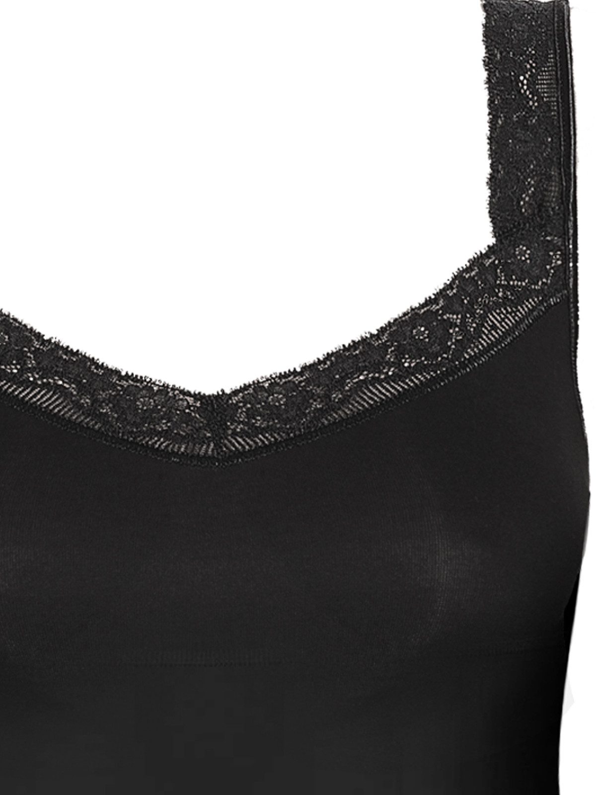 Pompadour Achseltop 3er Pack Damen Achseltop Lacy-Peak (Packung, 3-St)